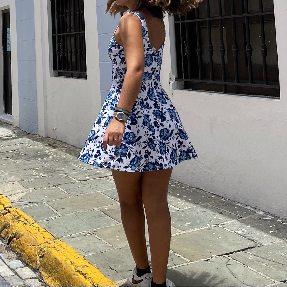 Short Dress Blue and White